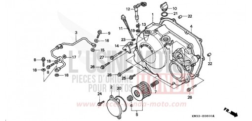 PANNEAU CARTER-MOTEUR D. NX250L de 1990